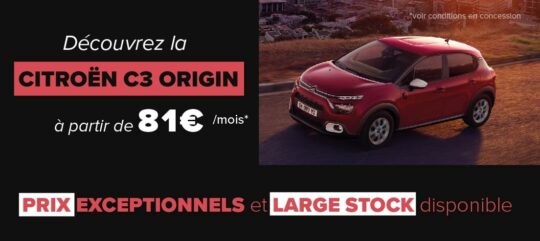C3 origin location longue durée 81€/mois